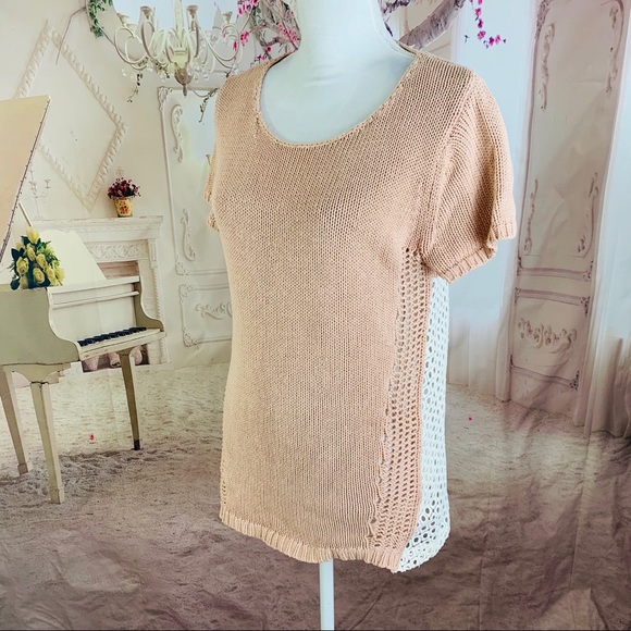 SOLD Anthro Moth Madeira Eyelet Back pull - Picture 4 of 8